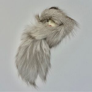 Art Deco Mink Lady Figural Brooch Vintage Fur Jewelry
